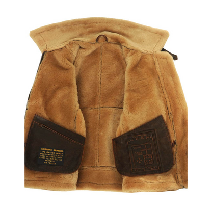 Giacca da uomo tipo bomber con colletto e fodera in pile