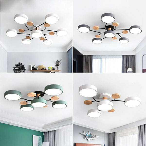 Lampada da soffitto slanciata con dettagli artigianali