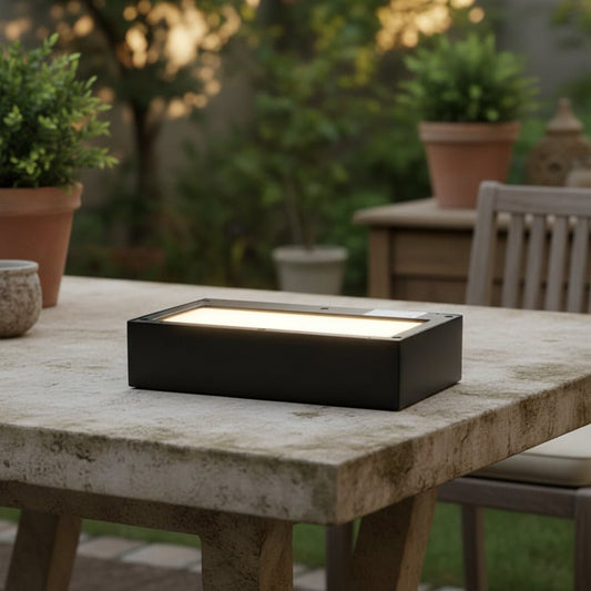 SOLARABATUR – Lampada da parete LED con luce superiore e inferiore per uso esterno