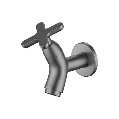 BRASSFLOW – Rubinetto da parete in ottone per acqua fredda, moderno, per bagno, cucina e uso all'aperto