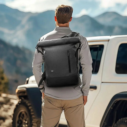 URBANTRAIL Rolltop - Zaino multifunzionale da esterno con porta USB