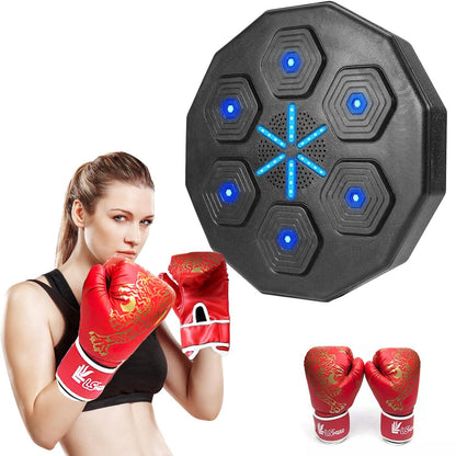 Macchina da Boxe Musicale – Dispositivo da Boxe da Parete Bluetooth con LED e Allenamento Reattivo