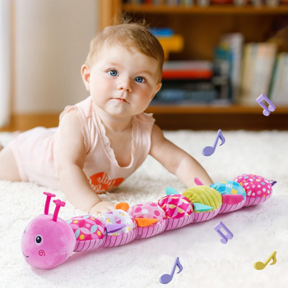 Gioco Musicale a Forma di Bruco per Bebè – Peluche Interattiva per lo Sviluppo Sensoriale e Motorio