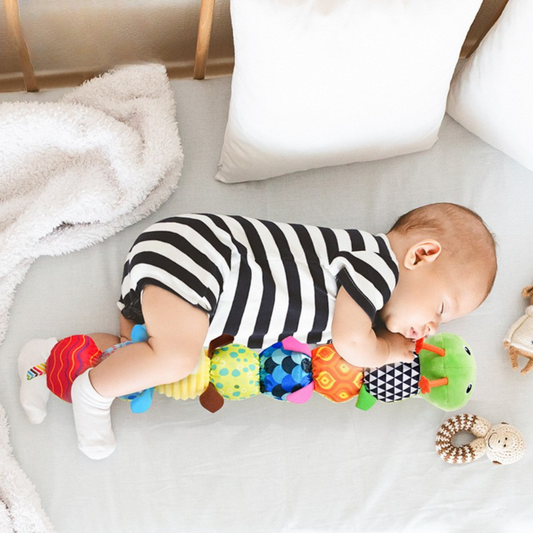 Gioco Musicale a Forma di Bruco per Bebè – Peluche Interattiva per lo Sviluppo Sensoriale e Motorio