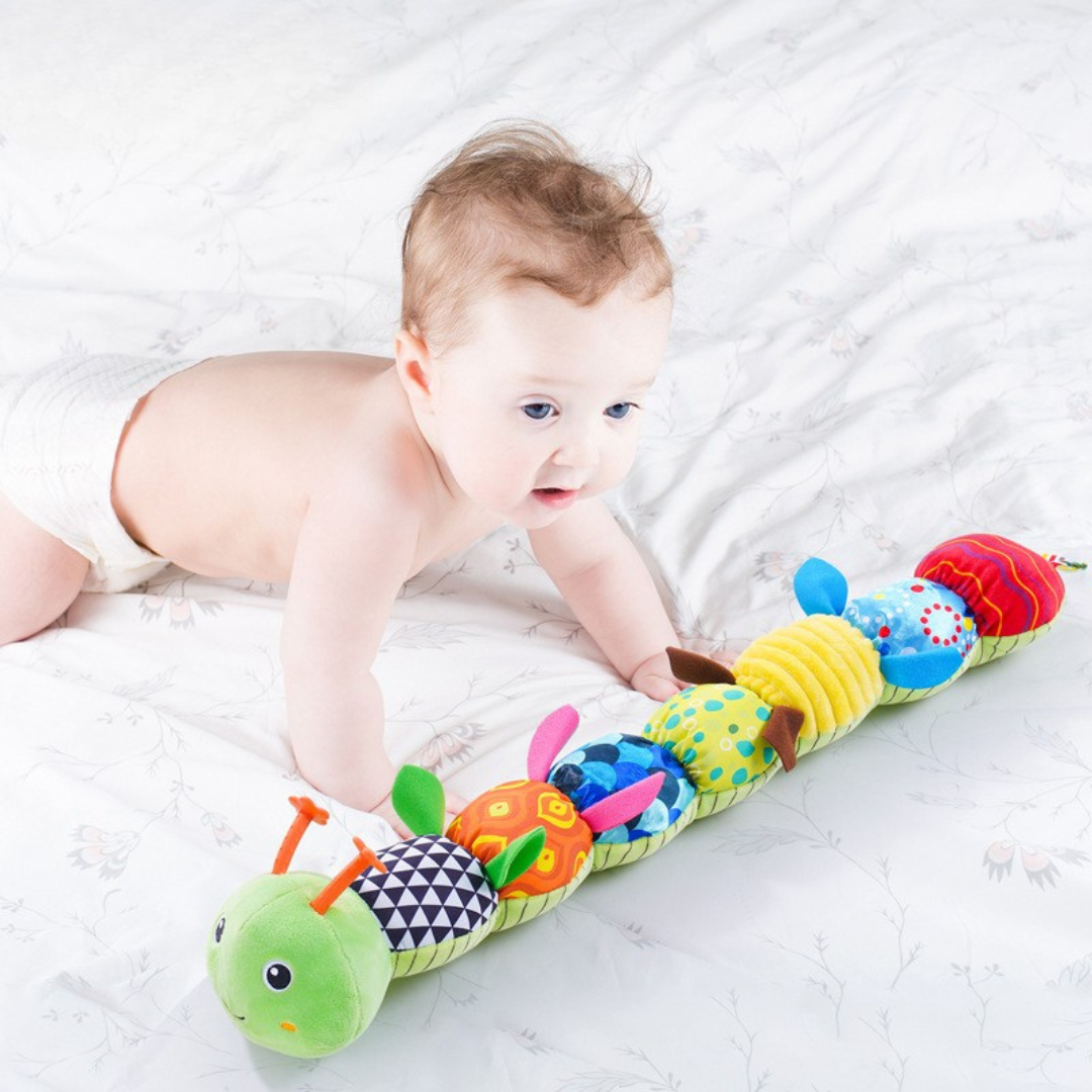 Gioco Musicale a Forma di Bruco per Bebè – Peluche Interattiva per lo Sviluppo Sensoriale e Motorio