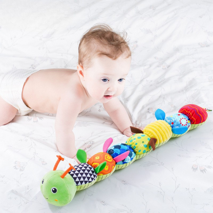 Gioco Musicale a Forma di Bruco per Bebè – Peluche Interattiva per lo Sviluppo Sensoriale e Motorio