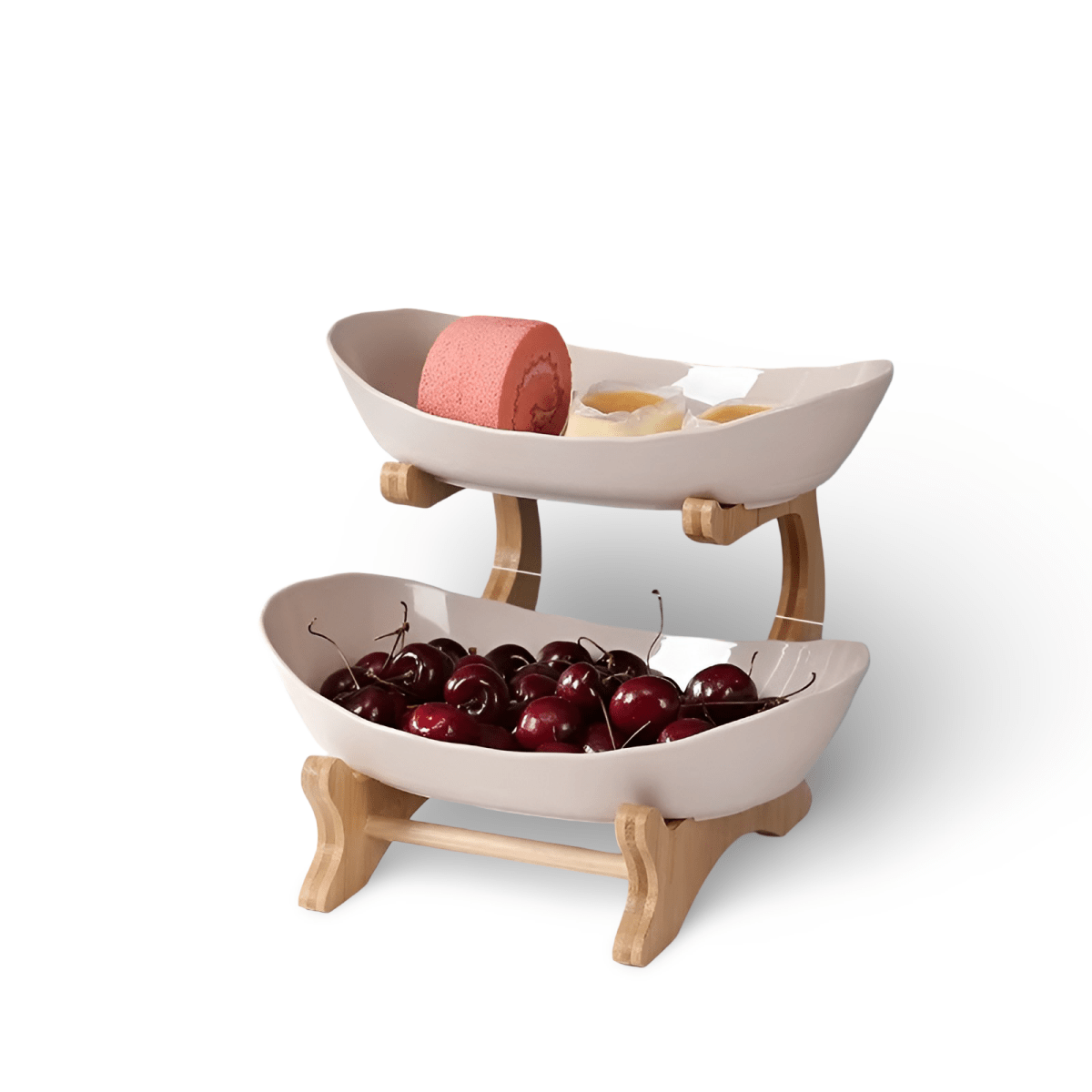WOODFORM – Ciotola di frutta in legno a più livelli per il piano di lavoro moderno