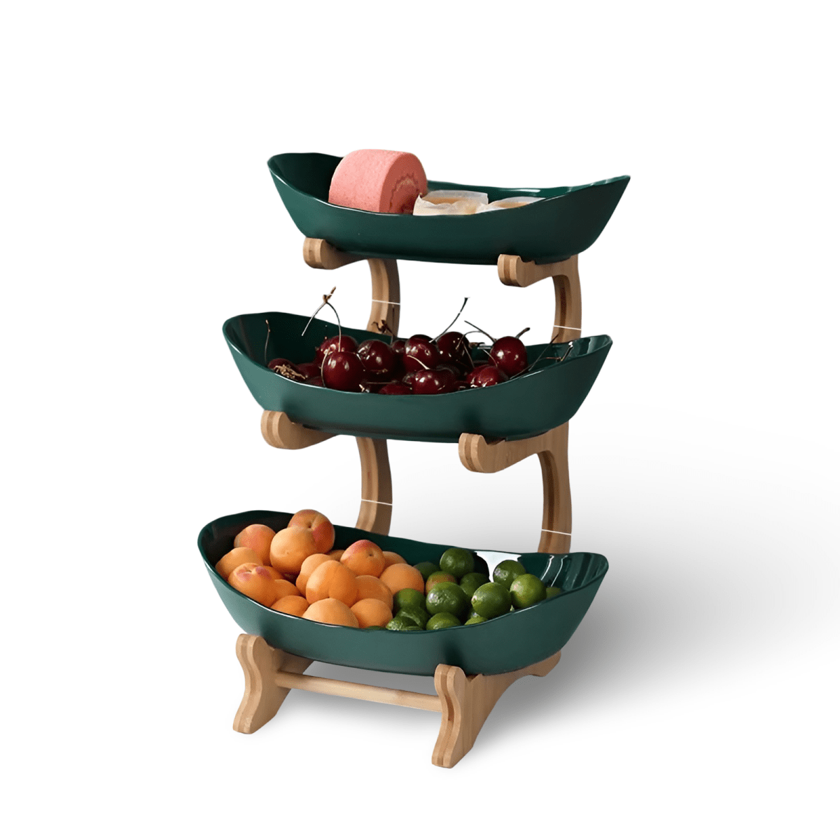 WOODFORM – Ciotola di frutta in legno a più livelli per il piano di lavoro moderno