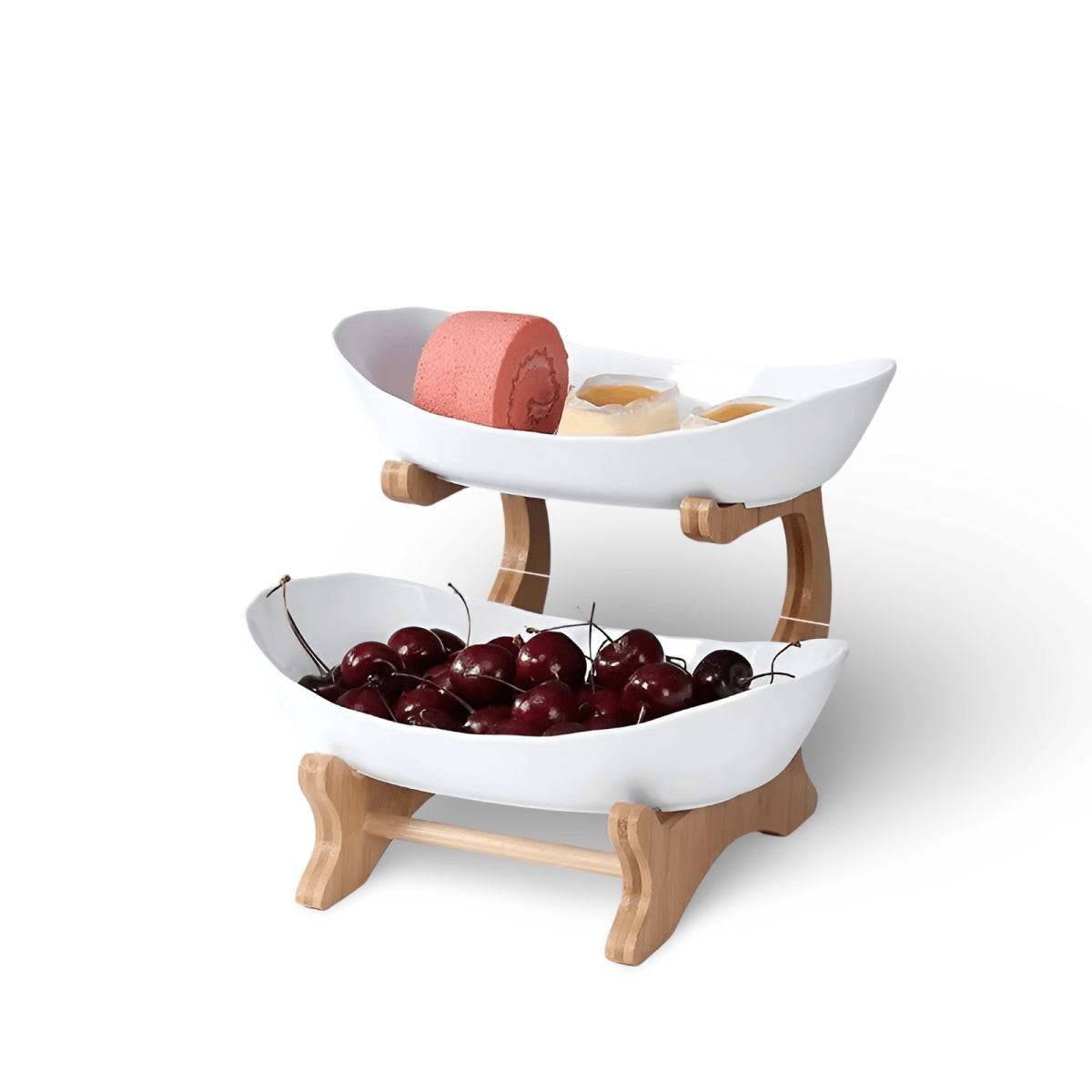 WOODFORM – Ciotola di frutta in legno a più livelli per il piano di lavoro moderno