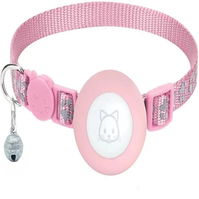 TRACKKITTY – Collare riflettente per gatto con supporto AirTag e campanella di sicurezza