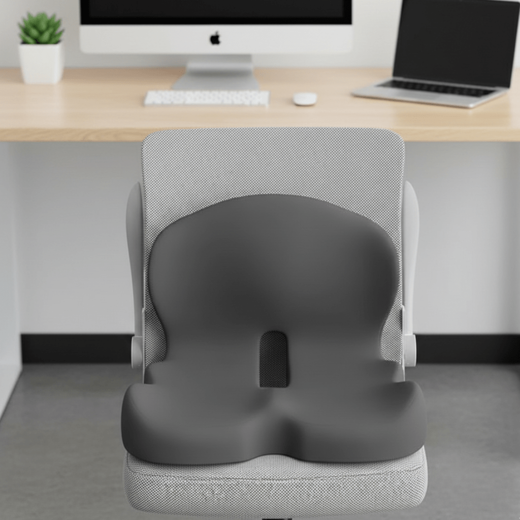 PRESSURISOFT – Cuscino in memory foam per sollievo dal dolore sciatico e comfort durante sedute prolungate