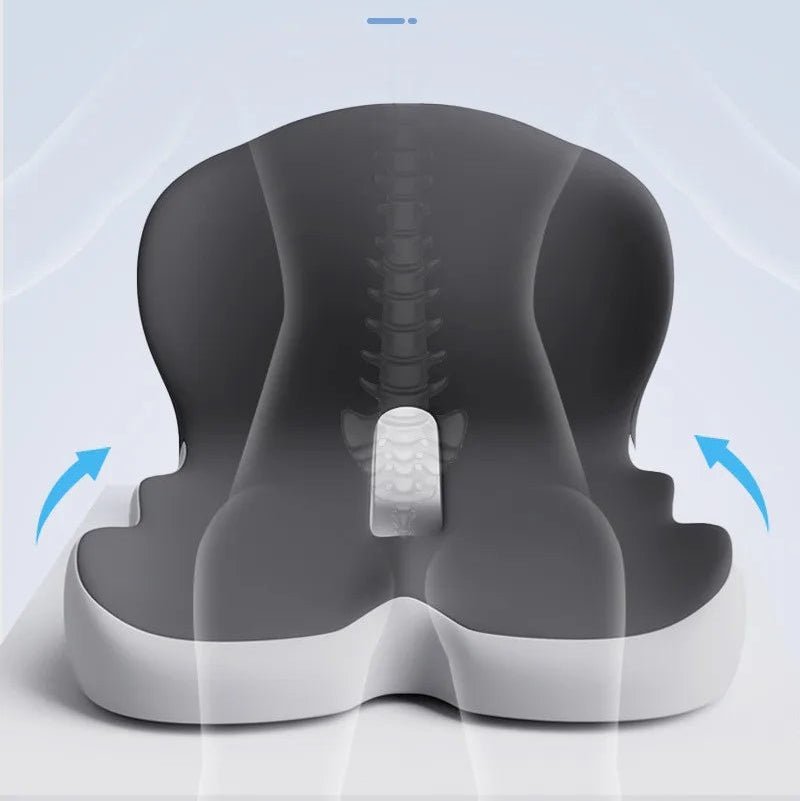 PRESSURISOFT – Cuscino in memory foam per sollievo dal dolore sciatico e comfort durante sedute prolungate