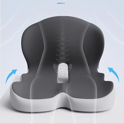 PRESSURISOFT – Cuscino in memory foam per sollievo dal dolore sciatico e comfort durante sedute prolungate