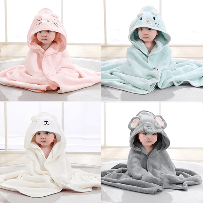 COZYCRADLE – Asciugamano da bagno morbido per neonati, per asciugatura delicata e coccole affettuose
