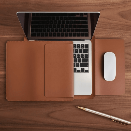 SLEEKARMOR – Custodia per laptop in PU elegante con interno in peluche per una protezione alla moda