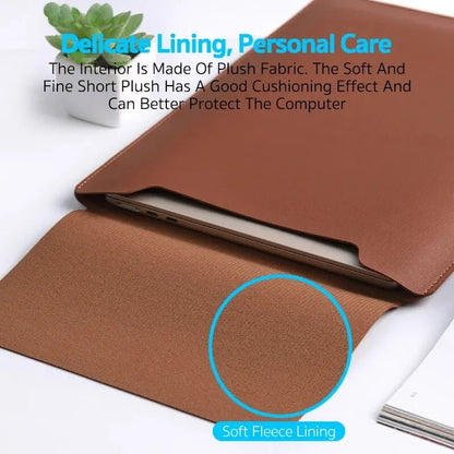 SLEEKARMOR – Custodia per laptop in PU elegante con interno in peluche per una protezione alla moda