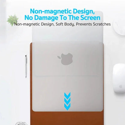 SLEEKARMOR – Custodia per laptop in PU elegante con interno in peluche per una protezione alla moda