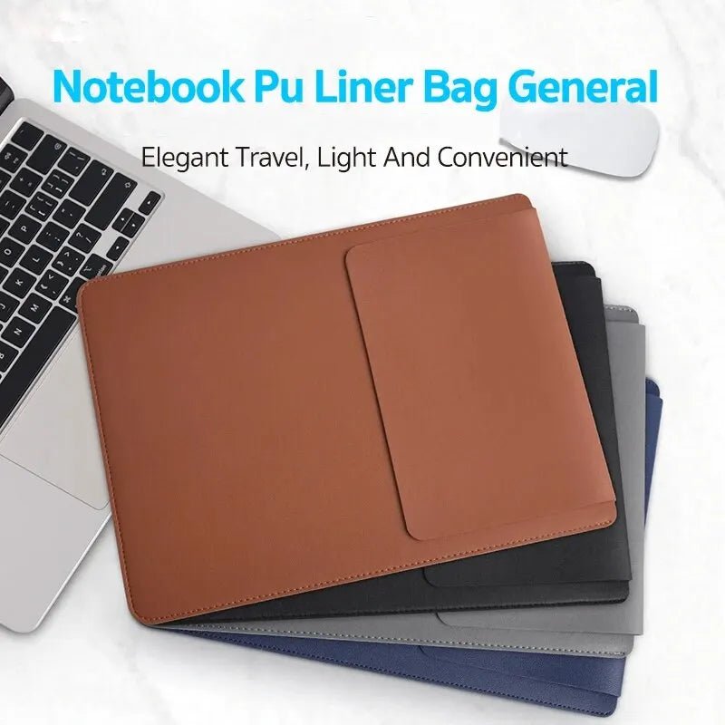 SLEEKARMOR – Custodia per laptop in PU elegante con interno in peluche per una protezione alla moda