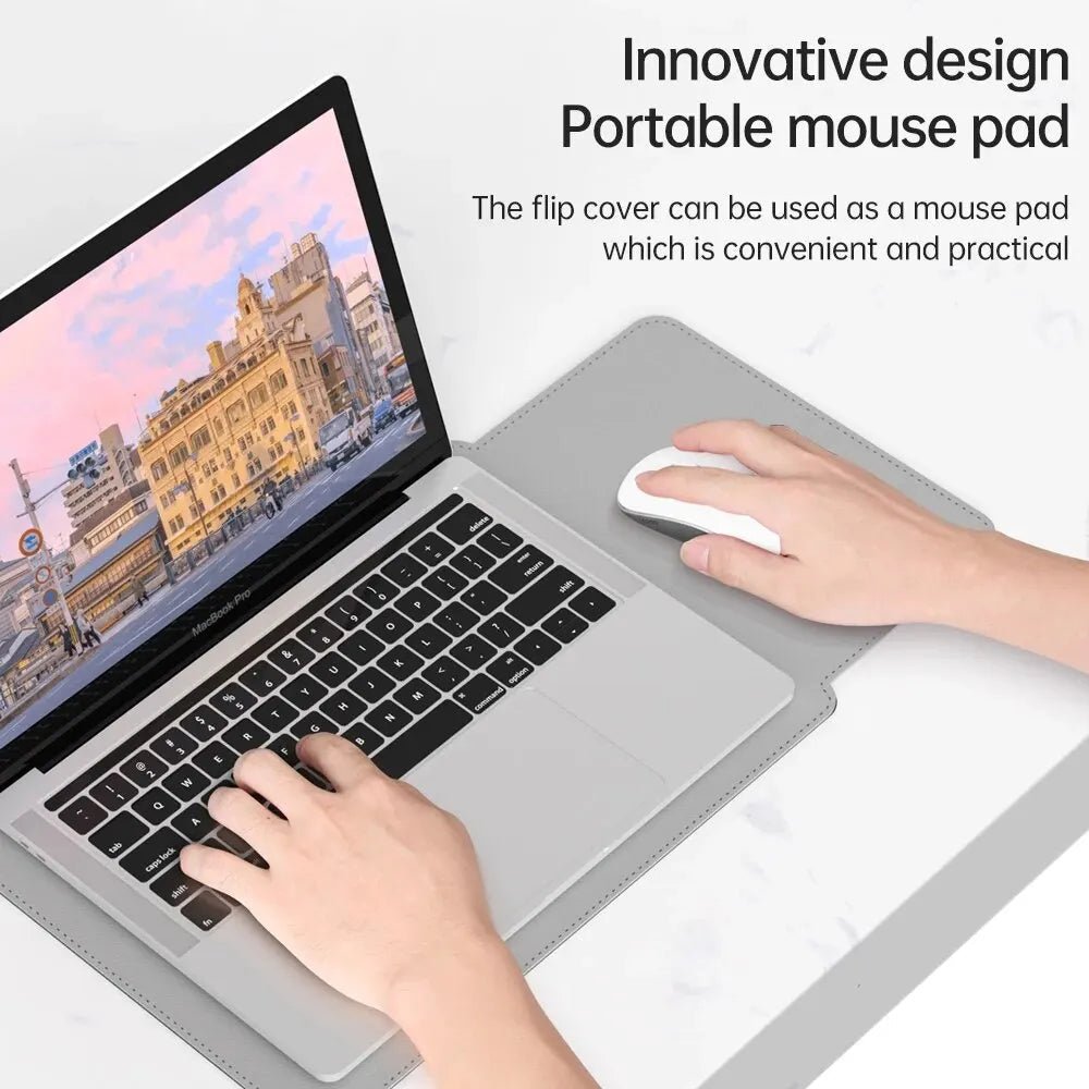 SLEEKARMOR – Custodia per laptop in PU elegante con interno in peluche per una protezione alla moda
