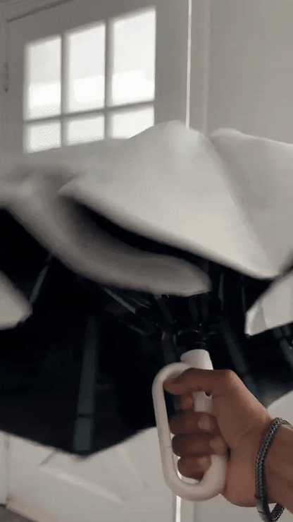 Ombrello di piegatura automatica resistente al vento con manico a fibbia grande-compatto e resistente