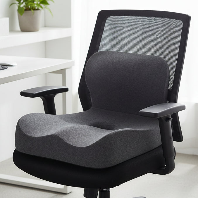 ERGOFORM – Cuscino ortopedico per seduta a forma di L con memory foam per il sollievo di schiena e coccige