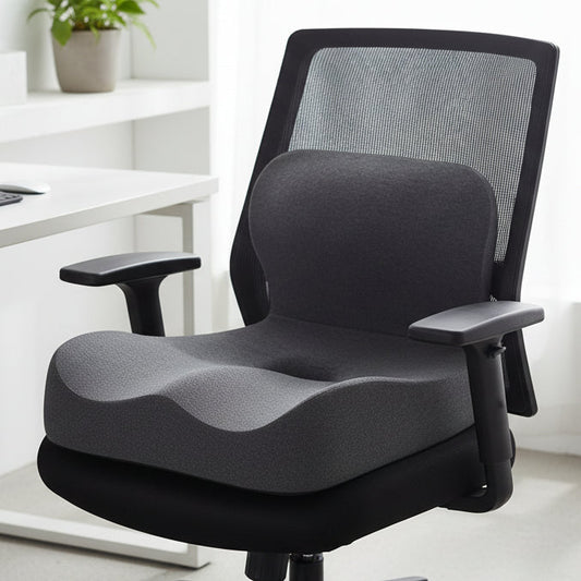 ERGOFORM – Cuscino ortopedico per seduta a forma di L con memory foam per il sollievo di schiena e coccige