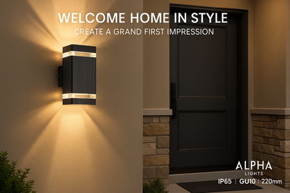 Lumora – Lampada da Esterno Moderna Up & Down Nera – Impermeabile IP65 con Attacco GU10