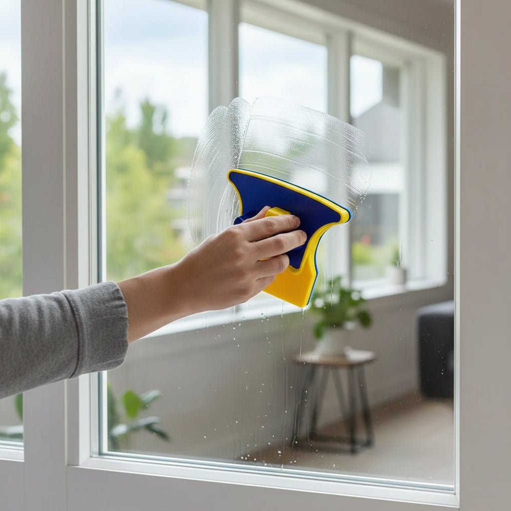 SECURAPANE – Pulitore magnetico per vetri a doppia faccia con cordino di sicurezza da 1,2 m