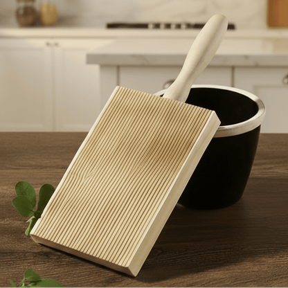 PASTACURVE – Piastra di legno per gnocchi con manico comodo per cuochi amatoriali