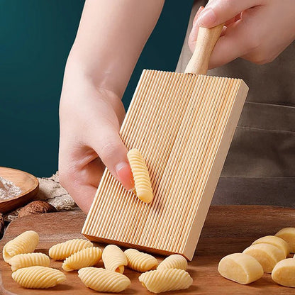 PASTACURVE – Piastra di legno per gnocchi con manico comodo per cuochi amatoriali