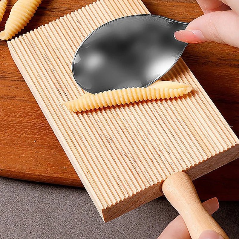 PASTACURVE – Piastra di legno per gnocchi con manico comodo per cuochi amatoriali