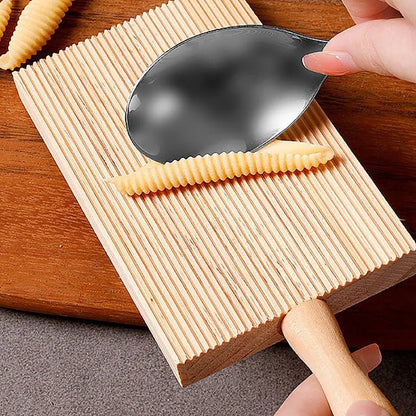 PASTACURVE – Piastra di legno per gnocchi con manico comodo per cuochi amatoriali