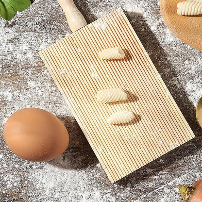 PASTACURVE – Piastra di legno per gnocchi con manico comodo per cuochi amatoriali
