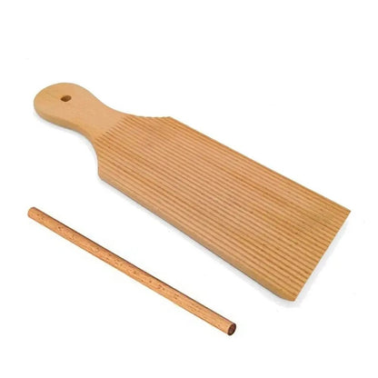 GNOCFORMA – Tradizionale tagliere per pasta e set per modellare gnocchi in legno di faggio