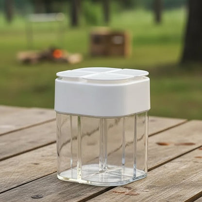 PATHSPICE – Compatto e robusto dispensatore di spezie da viaggio 4-in-1 per pasti da campeggio