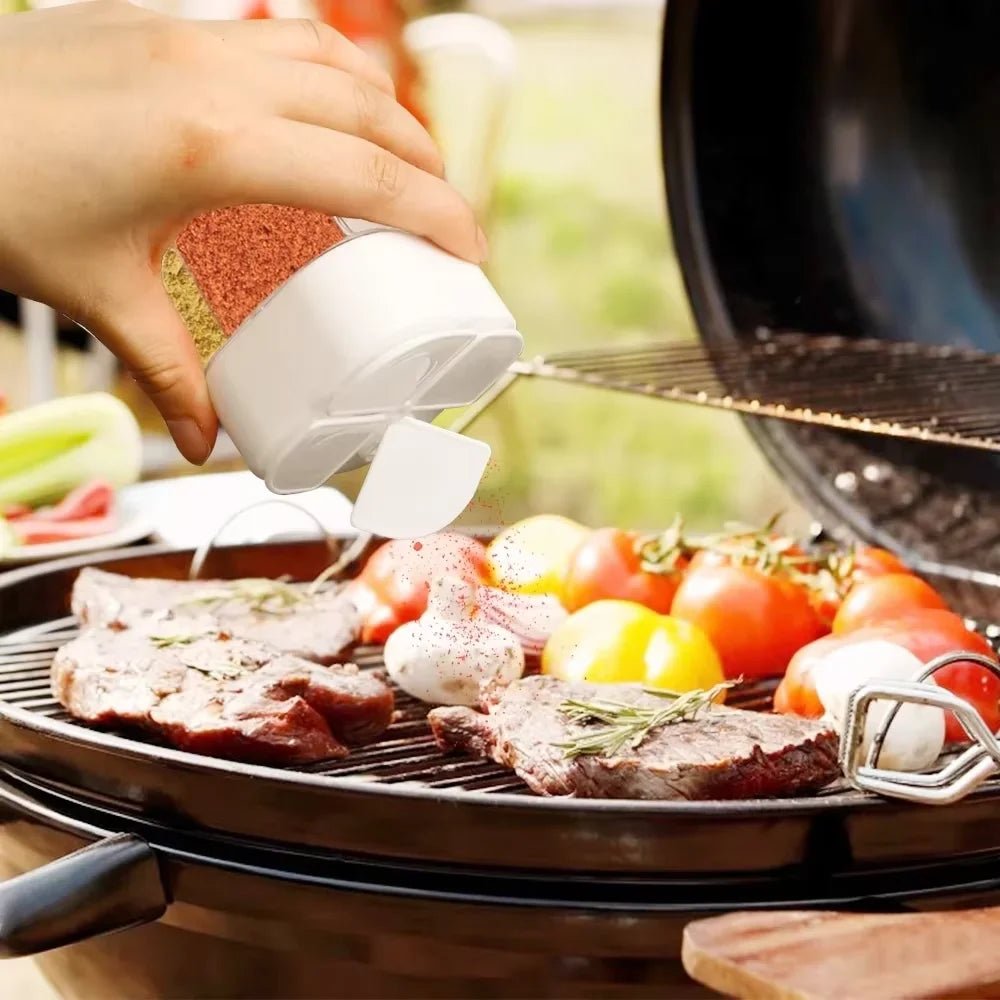 PATHSPICE – Compatto e robusto dispensatore di spezie da viaggio 4-in-1 per pasti da campeggio