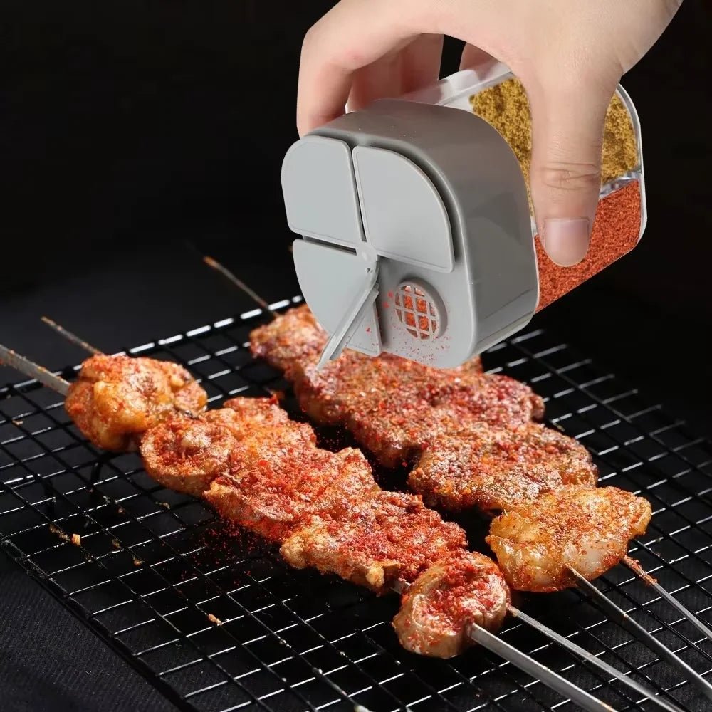 PATHSPICE – Compatto e robusto dispensatore di spezie da viaggio 4-in-1 per pasti da campeggio