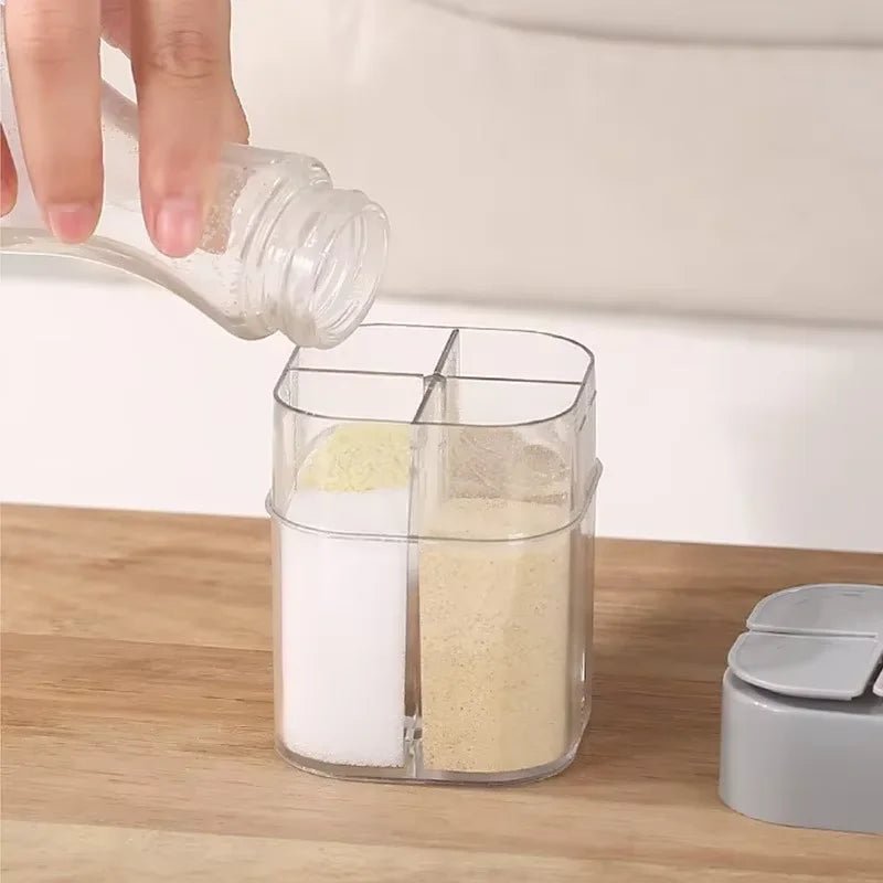 PATHSPICE – Compatto e robusto dispensatore di spezie da viaggio 4-in-1 per pasti da campeggio