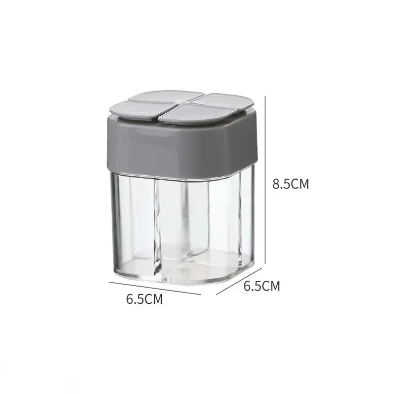 PATHSPICE – Compatto e robusto dispensatore di spezie da viaggio 4-in-1 per pasti da campeggio