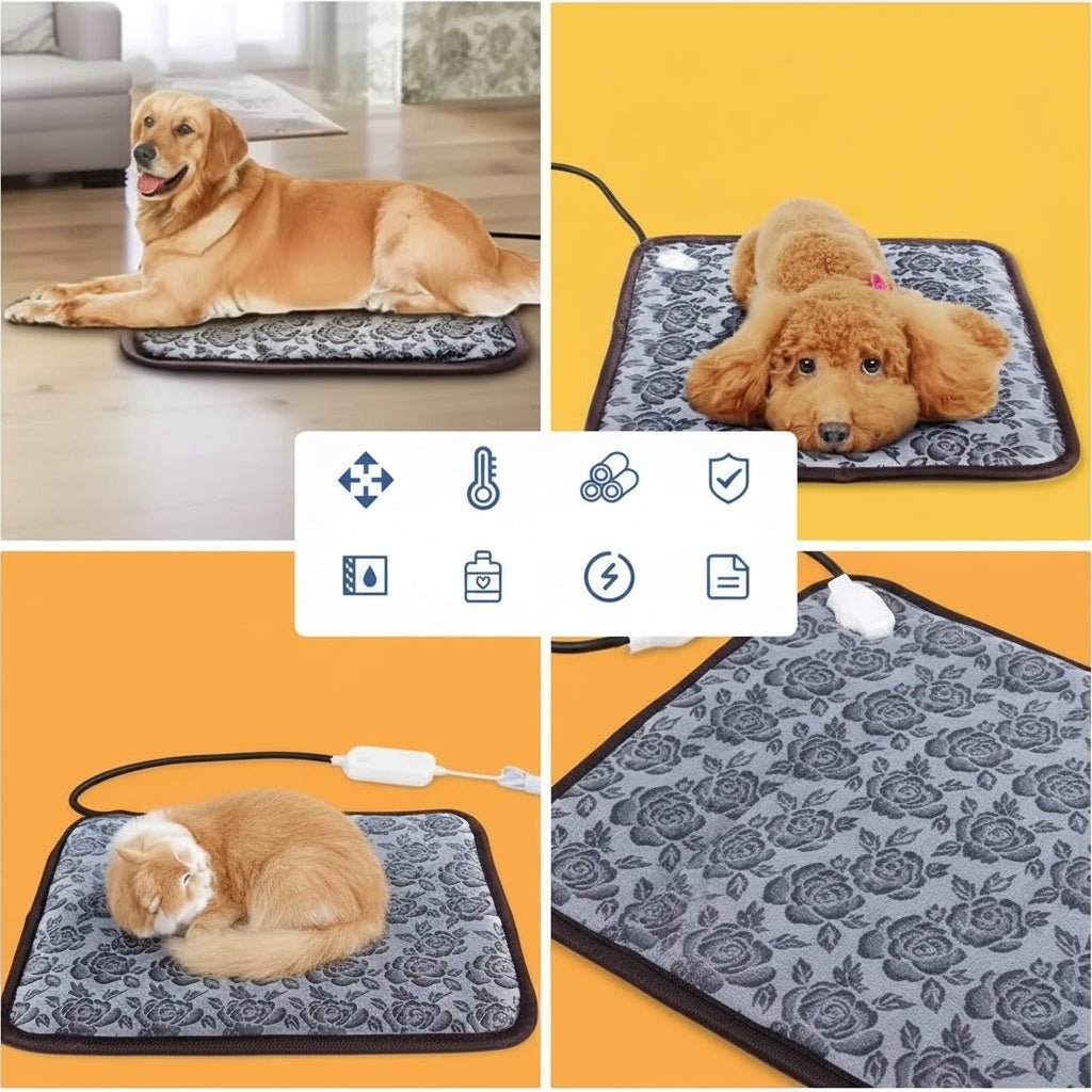 THERMPAW – Tappetino riscaldato impermeabile per animali domestici con temperatura regolabile