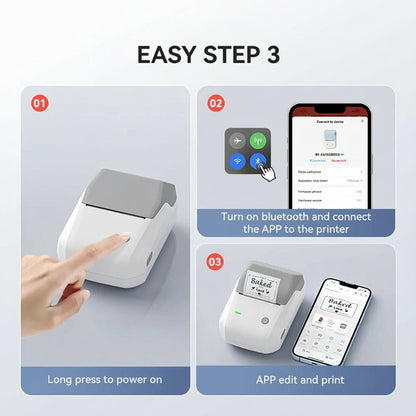 BLUETAG – Stampante di etichette Bluetooth senza inchiostro per stampa termica rapida