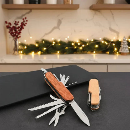 BARRELON – Cavatappi da sommelier in legno personalizzato con incisione, manico in palissandro e coltello integrato