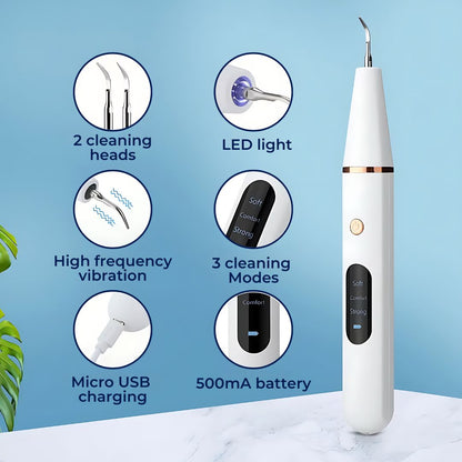 Plaquefree Plaque Remover per denti | Denti ad ultrasuoni Cleaner - Tartar Remover da casa - pulizia dei denti profondi e polacco