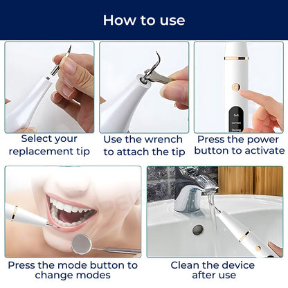 Plaquefree Plaque Remover per denti | Denti ad ultrasuoni Cleaner - Tartar Remover da casa - pulizia dei denti profondi e polacco