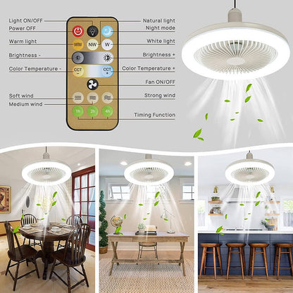 BREEZELIGHT – Ventilatore a soffitto con luce e telecomando