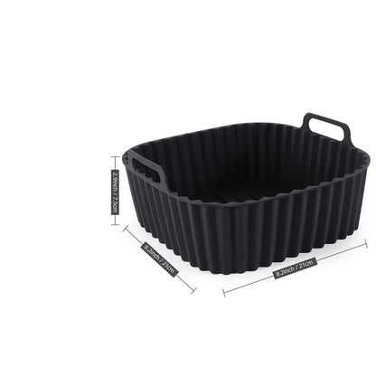 SAUBERFRY – Inserti quadrati in silicone per la friggitrice ad aria, antiaderenti e riutilizzabili (4–7 L)