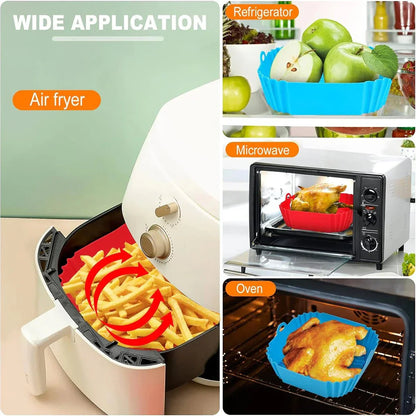HEISSLUFTPRO – Inserto in silicone per friggitrice ad aria con maniglie per una cucina pulita e sicura