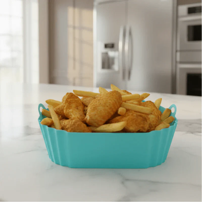 HEISSLUFTPRO – Inserto in silicone per friggitrice ad aria con maniglie per una cucina pulita e sicura