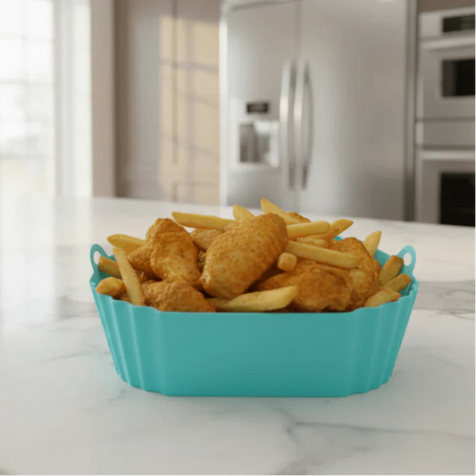 HEISSLUFTPRO – Inserto in silicone per friggitrice ad aria con maniglie per una cucina pulita e sicura