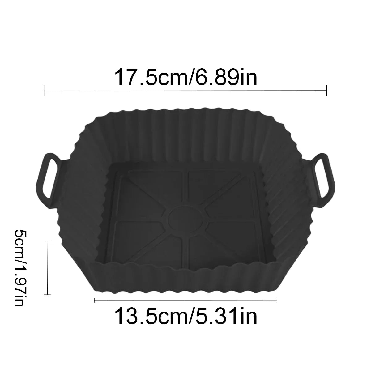 HEISSLUFTPRO – Inserto in silicone per friggitrice ad aria con maniglie per una cucina pulita e sicura